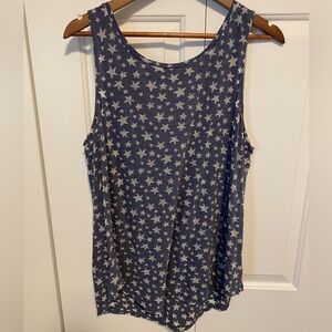 Old Navy XL Star Patterned Blue Tank Top